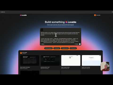 Copy Inspiration sites into Lovable
